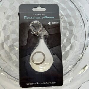 Personal Safety Alarm Keychain 125dB‎ Loud Emergency Protection White